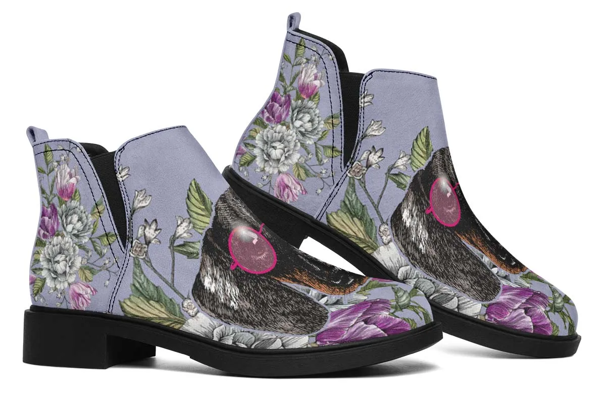 Floral Dachshund Neat Vibe Boots