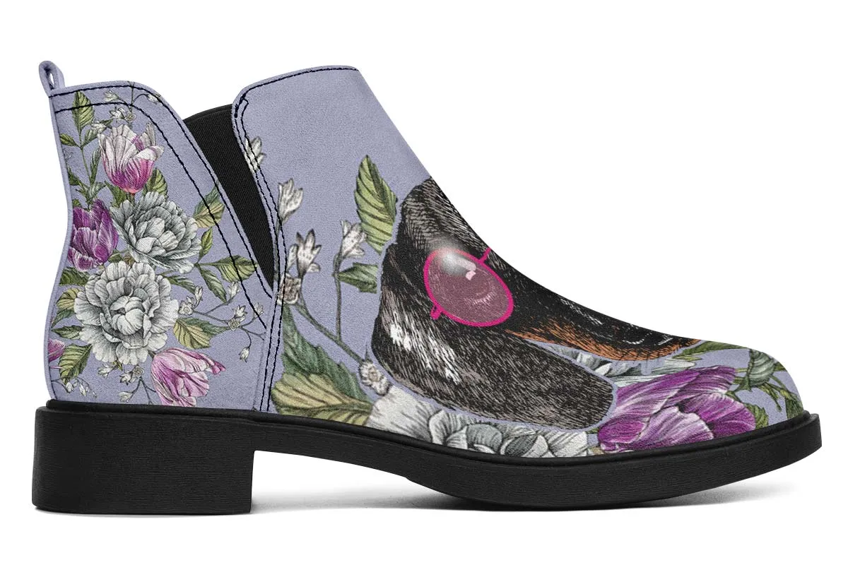 Floral Dachshund Neat Vibe Boots