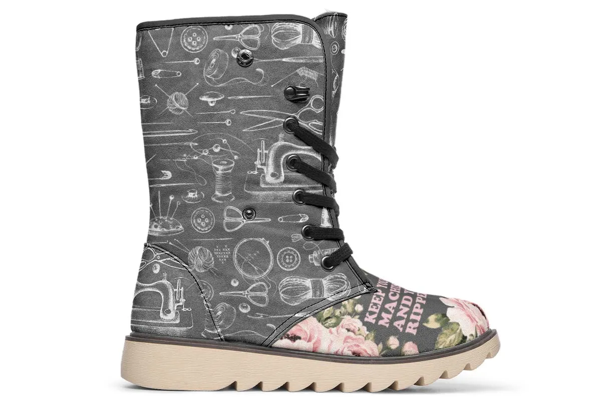 Floral Sewing Polar Vibe Boots
