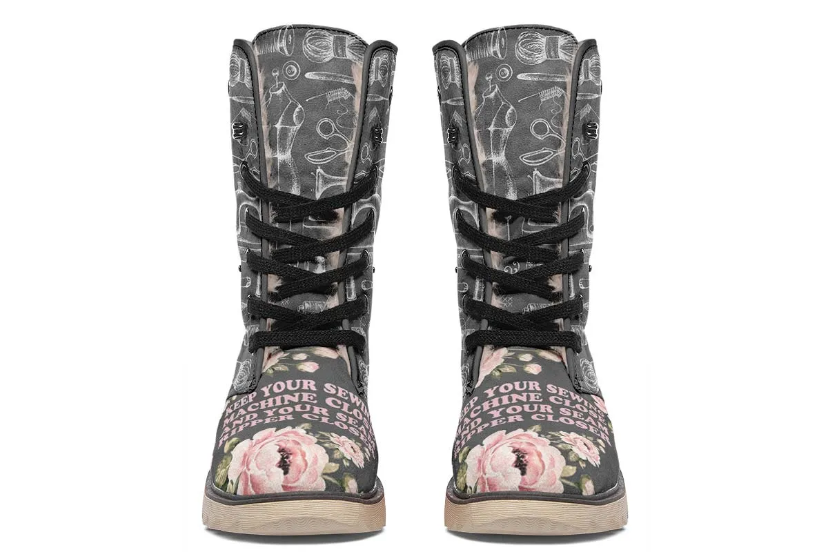 Floral Sewing Polar Vibe Boots
