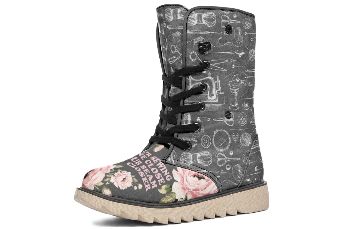 Floral Sewing Polar Vibe Boots