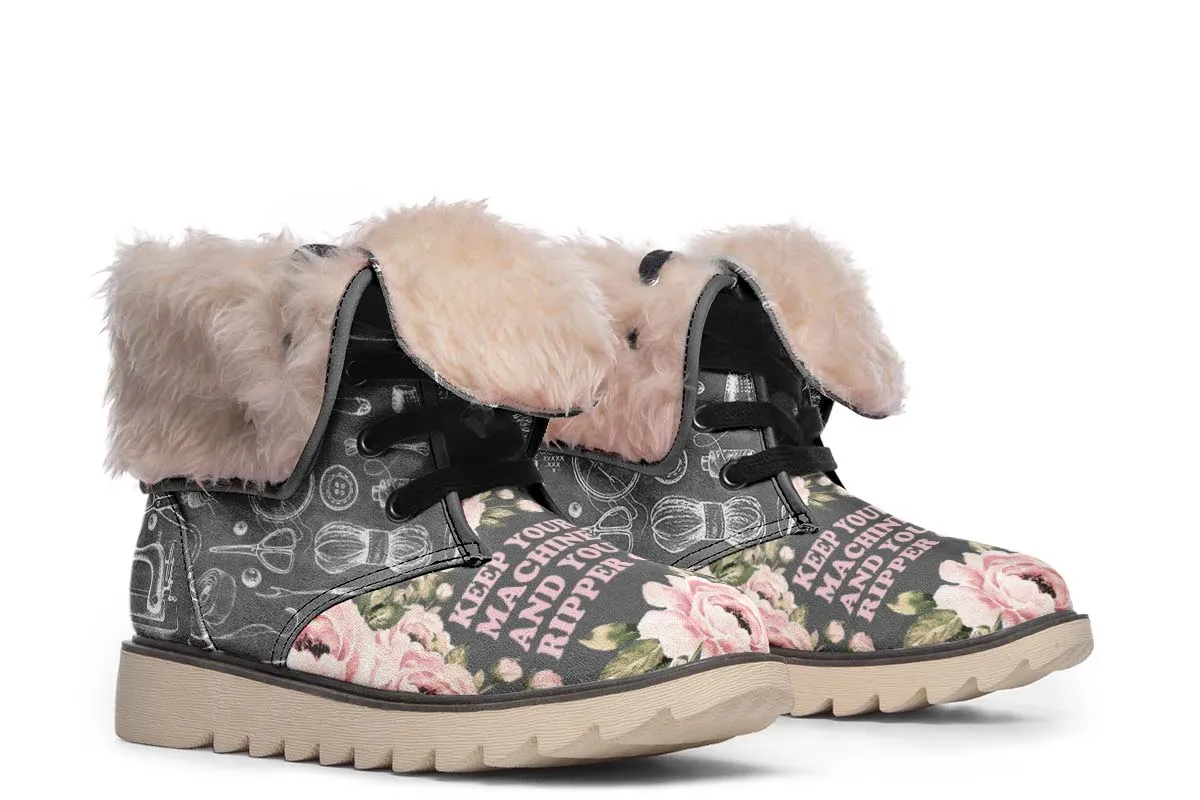 Floral Sewing Polar Vibe Boots