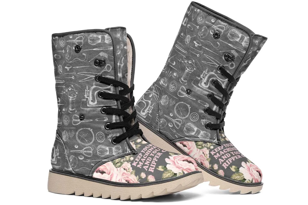 Floral Sewing Polar Vibe Boots