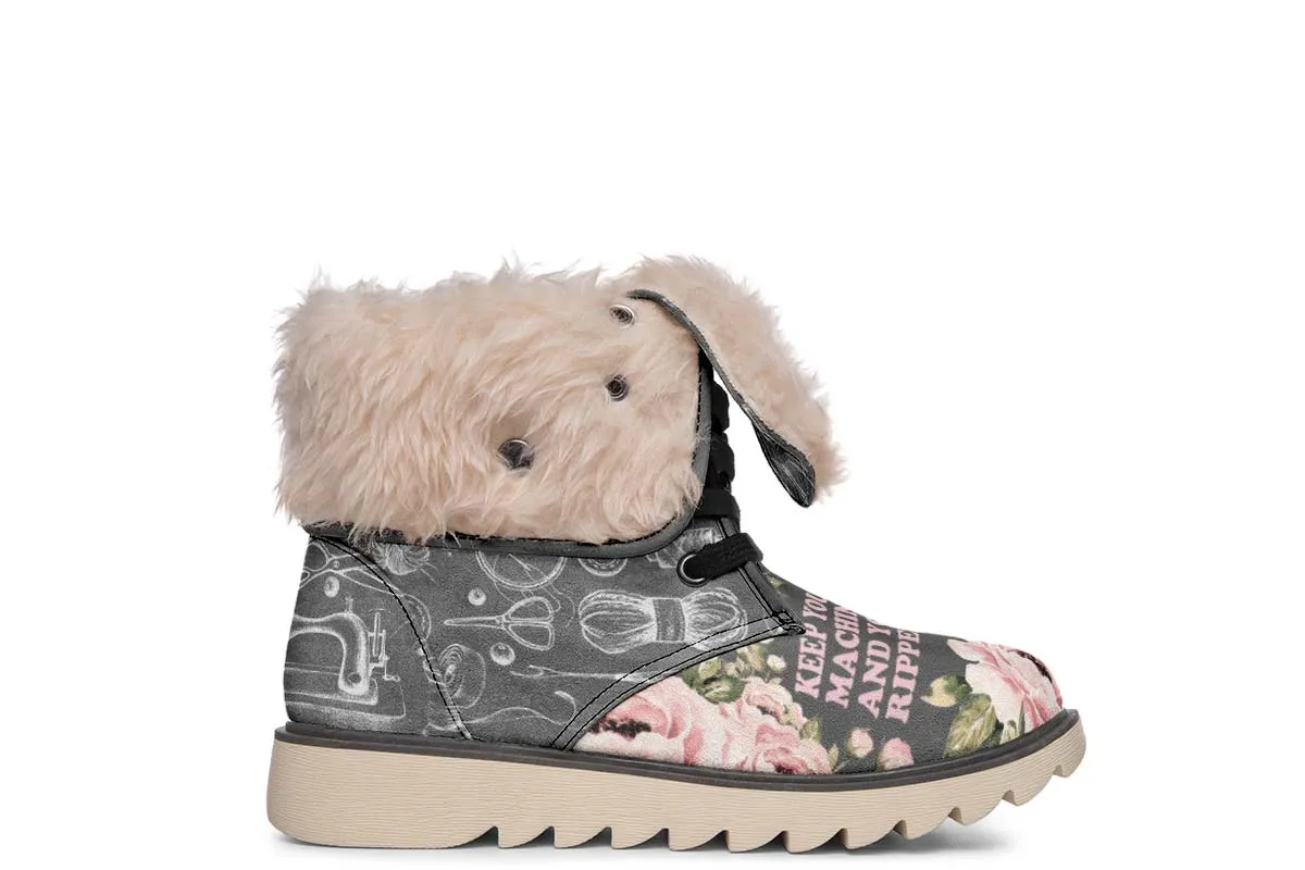 Floral Sewing Polar Vibe Boots