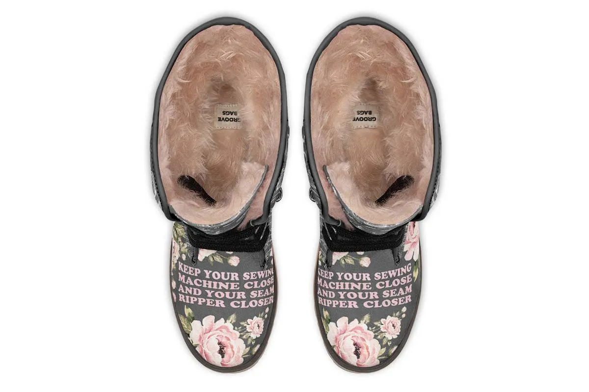 Floral Sewing Polar Vibe Boots
