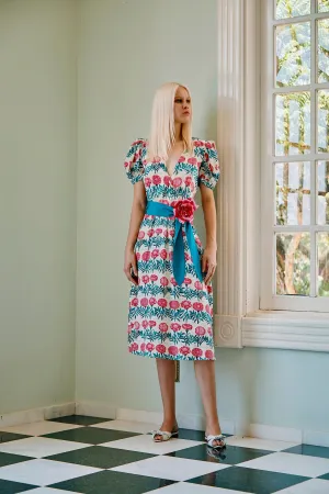 Flore V-Neck Midi Dress