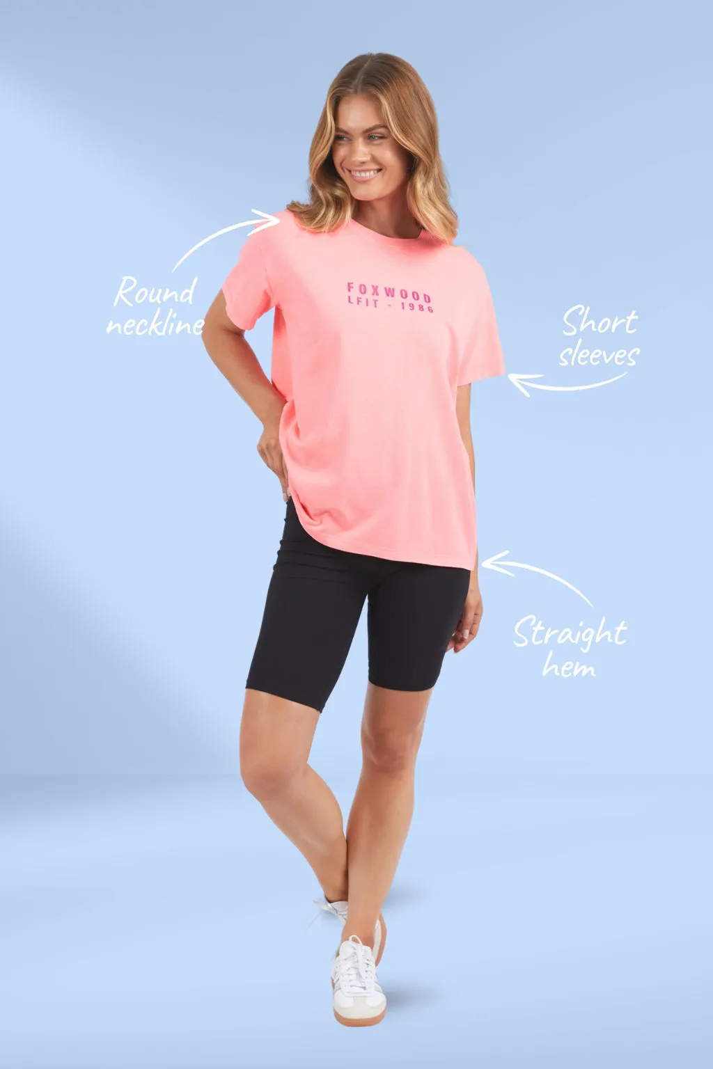 Foxwood Authentic Tee Neon Pink