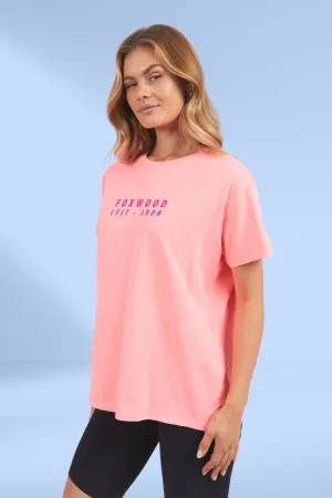 Foxwood Authentic Tee Neon Pink