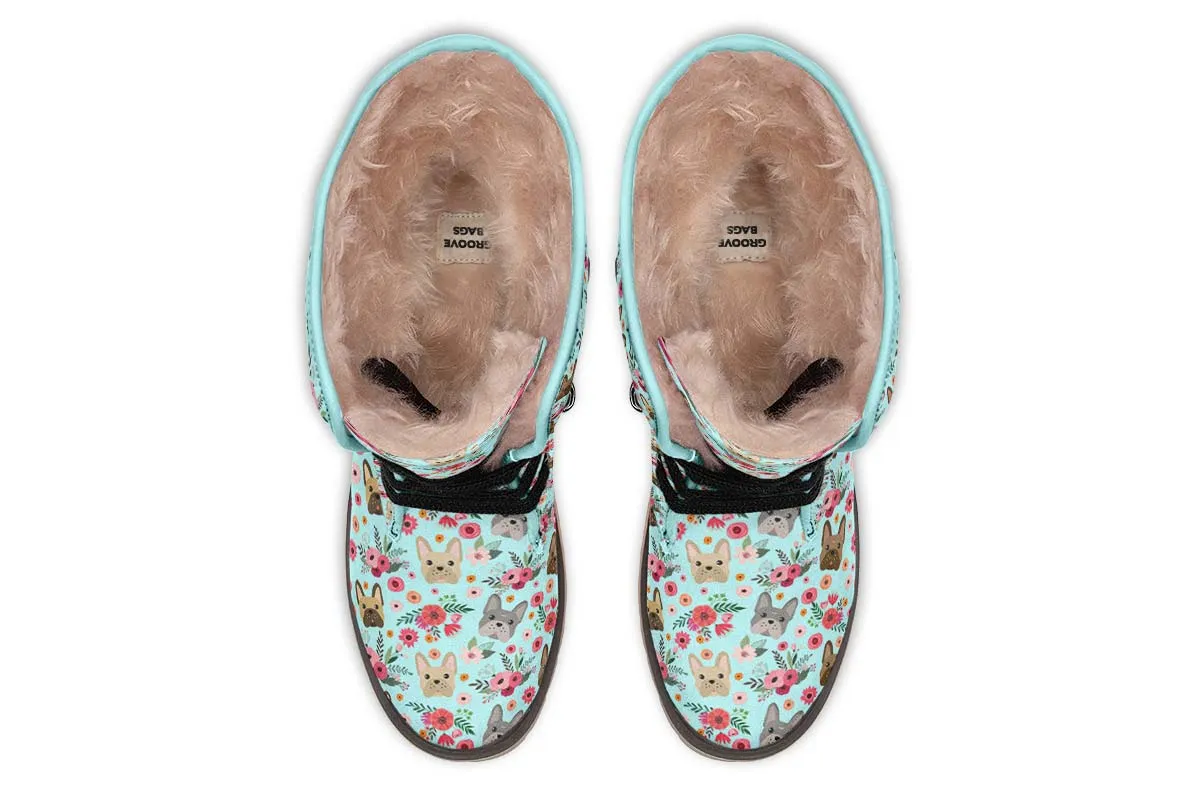 French Bulldog Flower Polar Vibe Boots