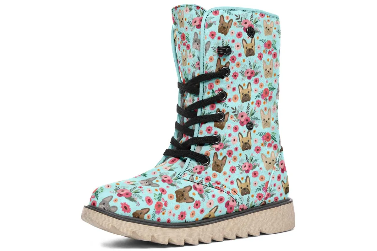 French Bulldog Flower Polar Vibe Boots