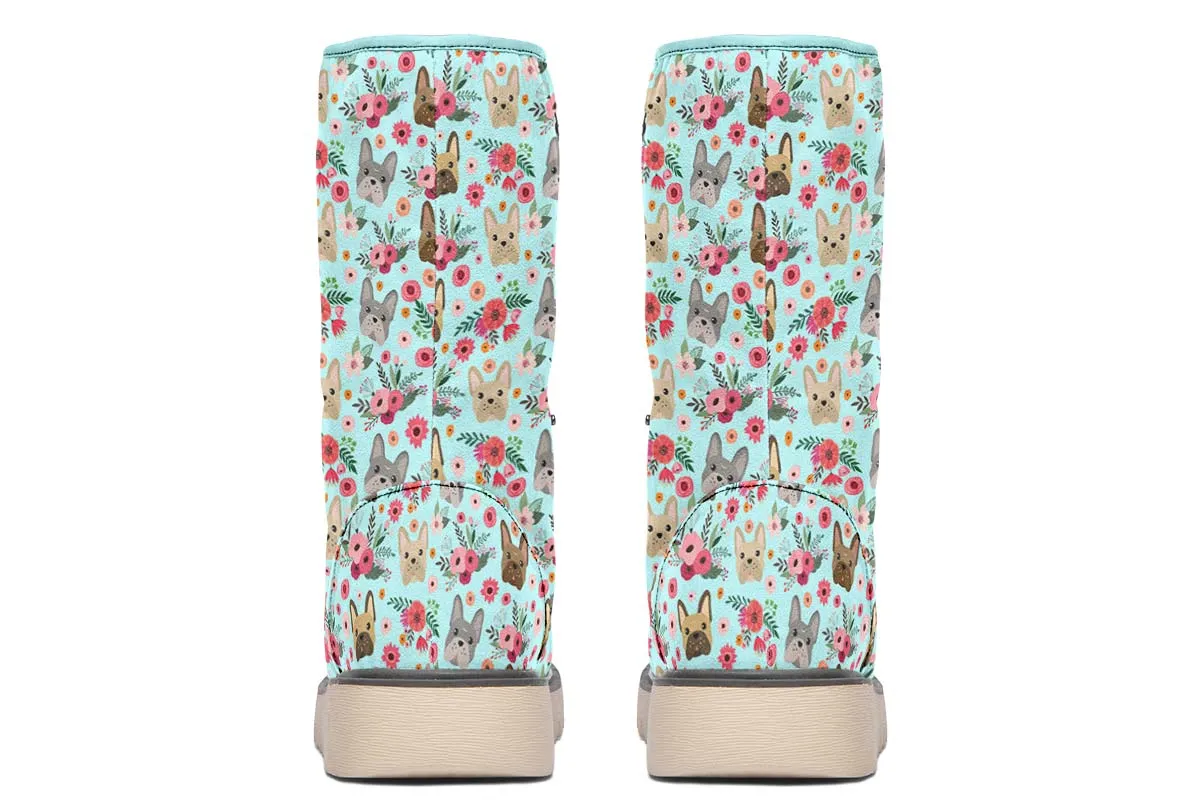 French Bulldog Flower Polar Vibe Boots