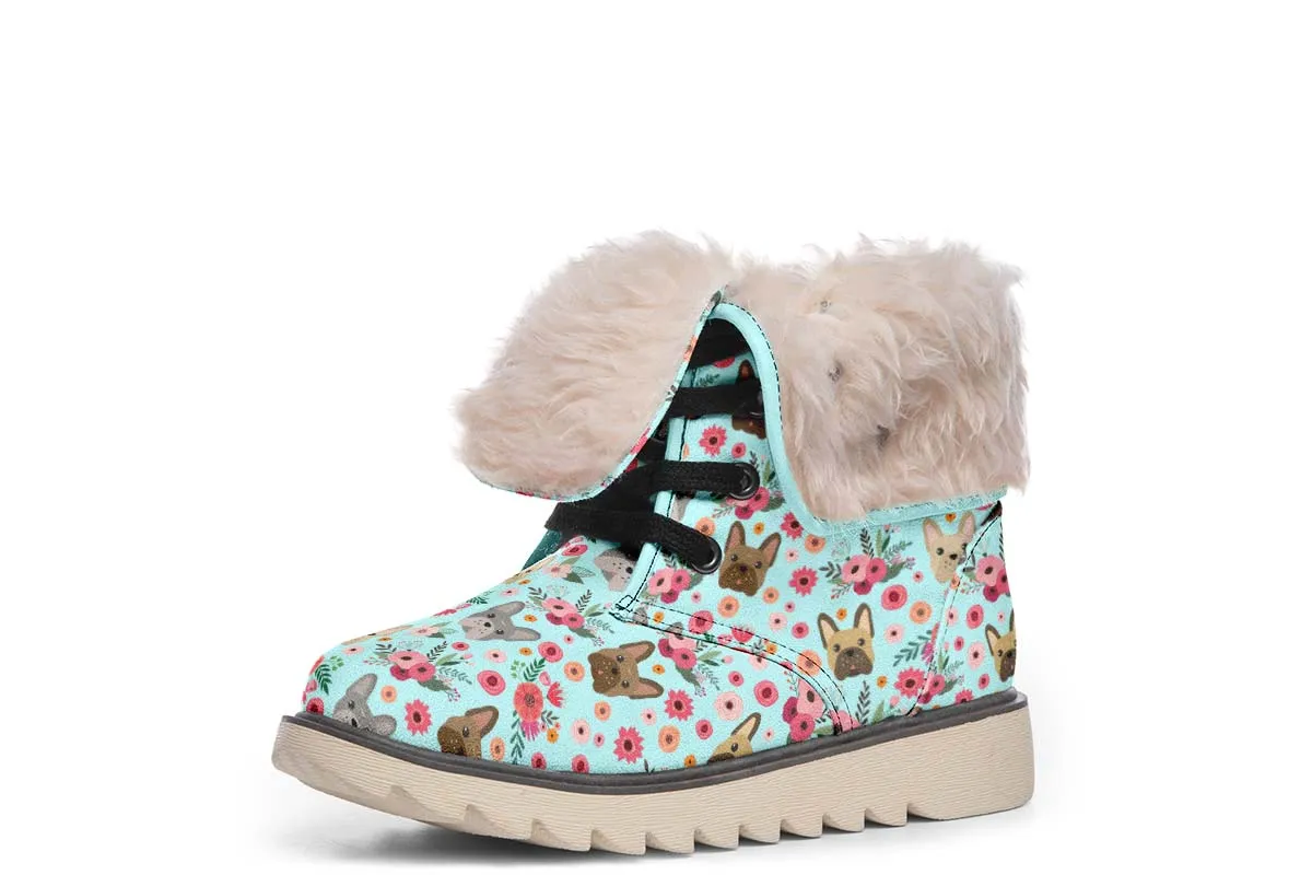 French Bulldog Flower Polar Vibe Boots
