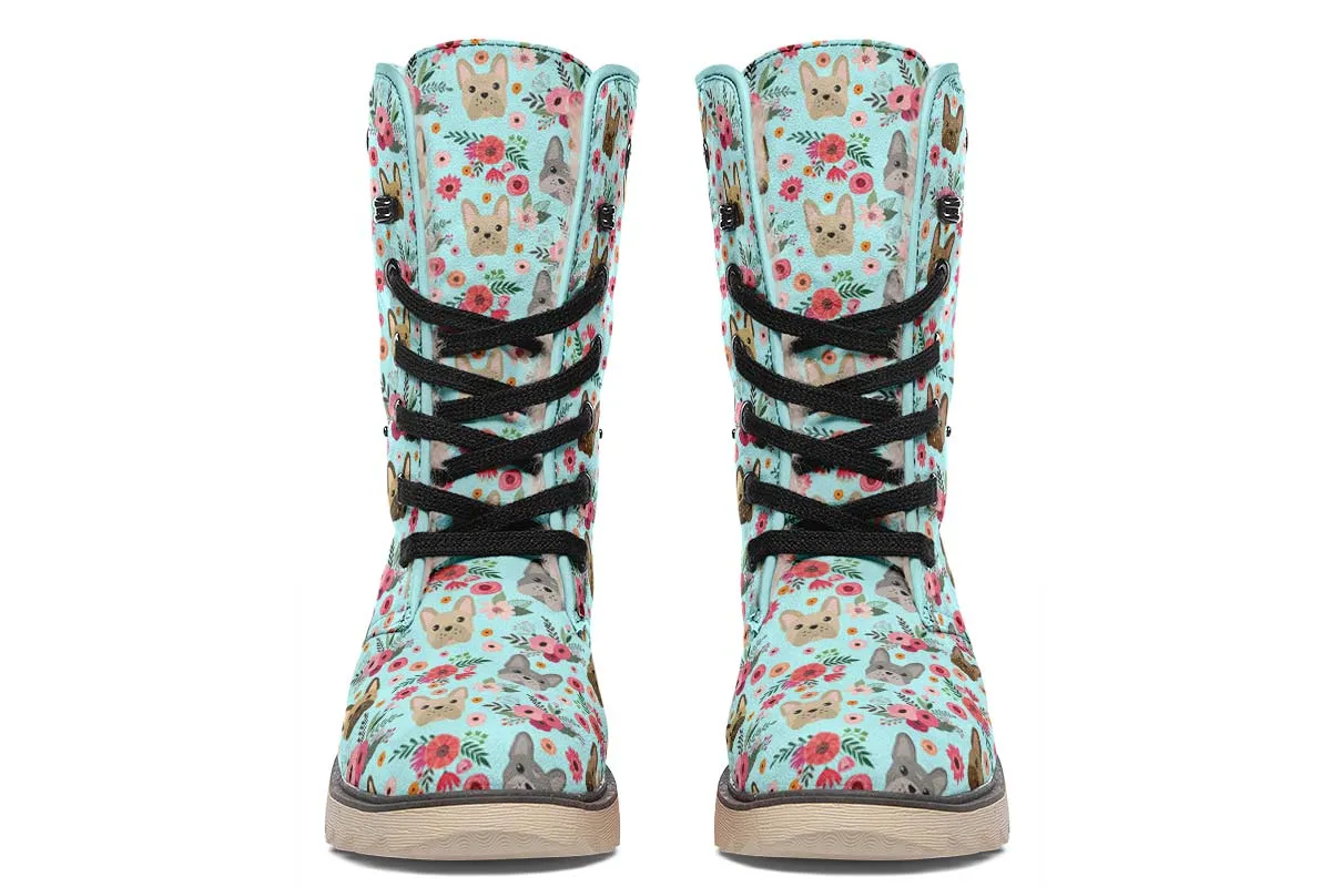 French Bulldog Flower Polar Vibe Boots