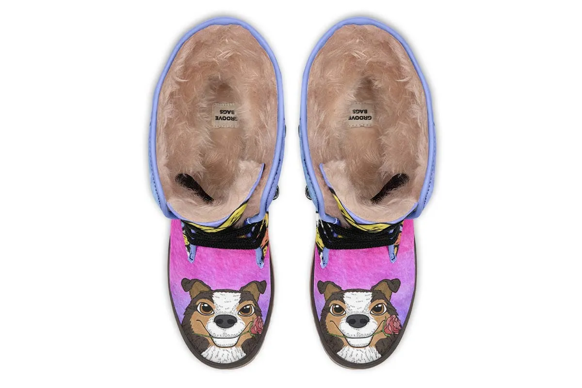 Fun Floral Sheltie Polar Vibe Boots