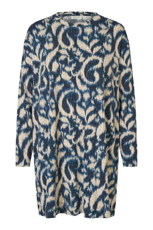 Gael Printed Jersey Tunic - Moonlit Ocean