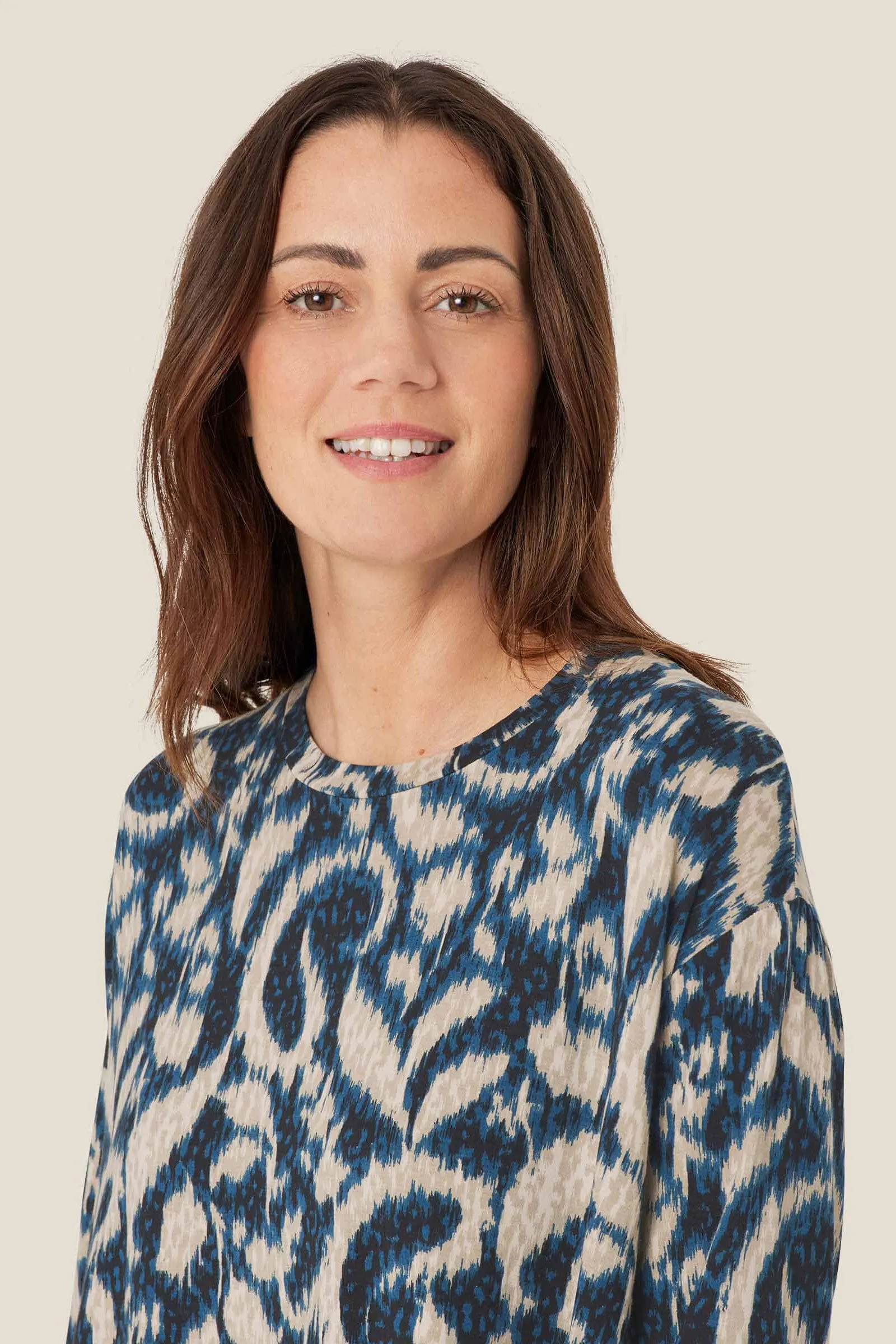 Gael Printed Jersey Tunic - Moonlit Ocean