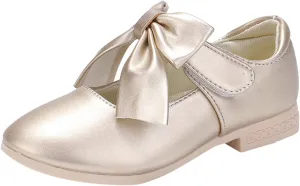 Girls Ballet Shoes Flower Girls Mary Jane Flats with Bow Dress Shoes Party Wedding Church Shoes for Kids Toddler