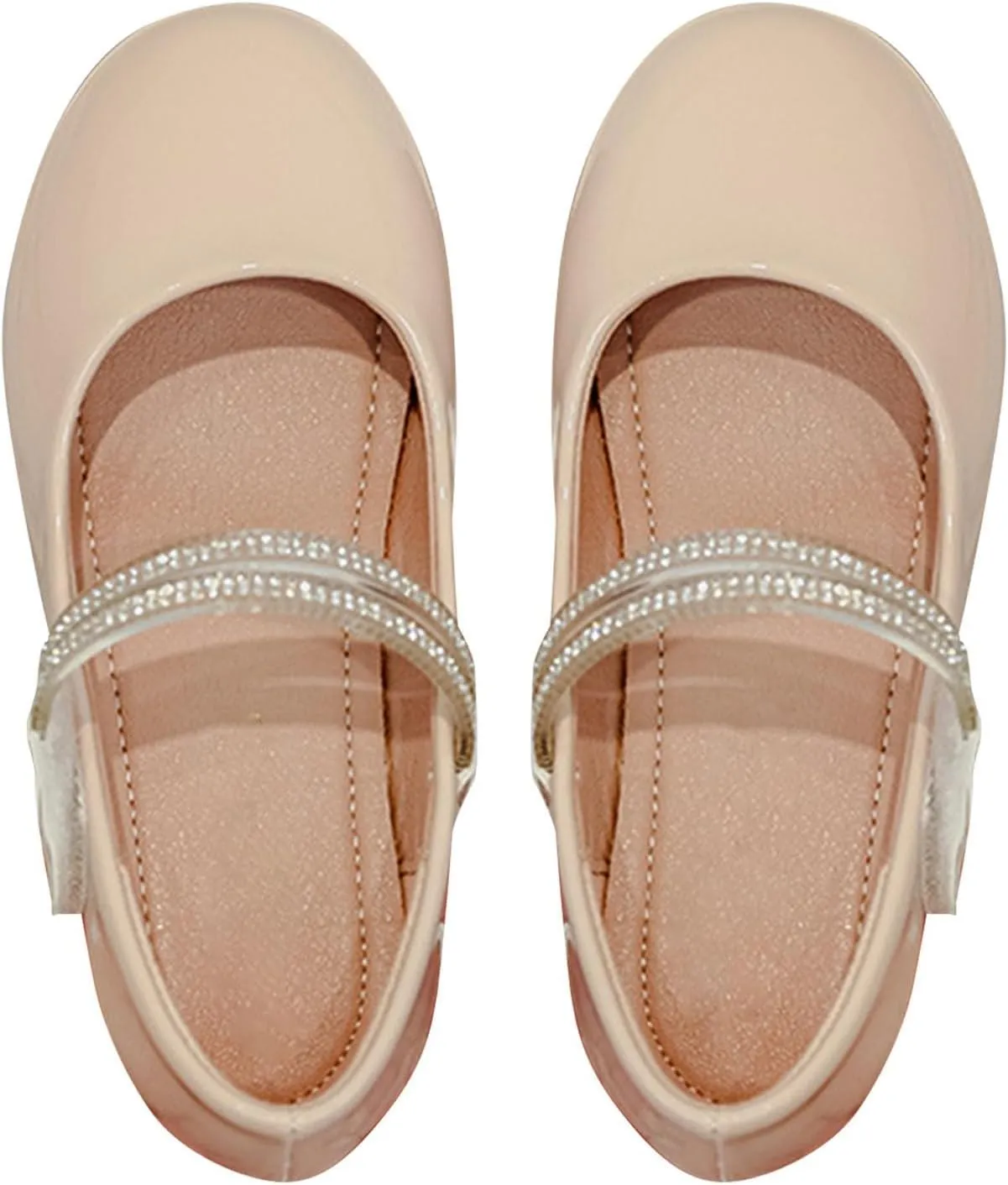 Girls Dress Shoes Patent Ballerina Flats Kids Toddler Girls Mary Jane Low Heels Shoes for Little Girl Dress up Shoes