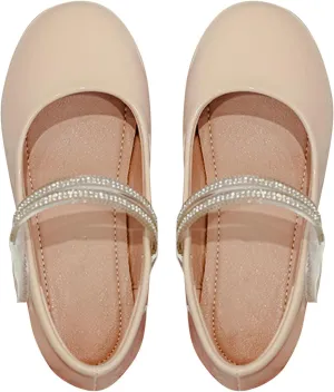 Girls Dress Shoes Patent Ballerina Flats Kids Toddler Girls Mary Jane Low Heels Shoes for Little Girl Dress up Shoes