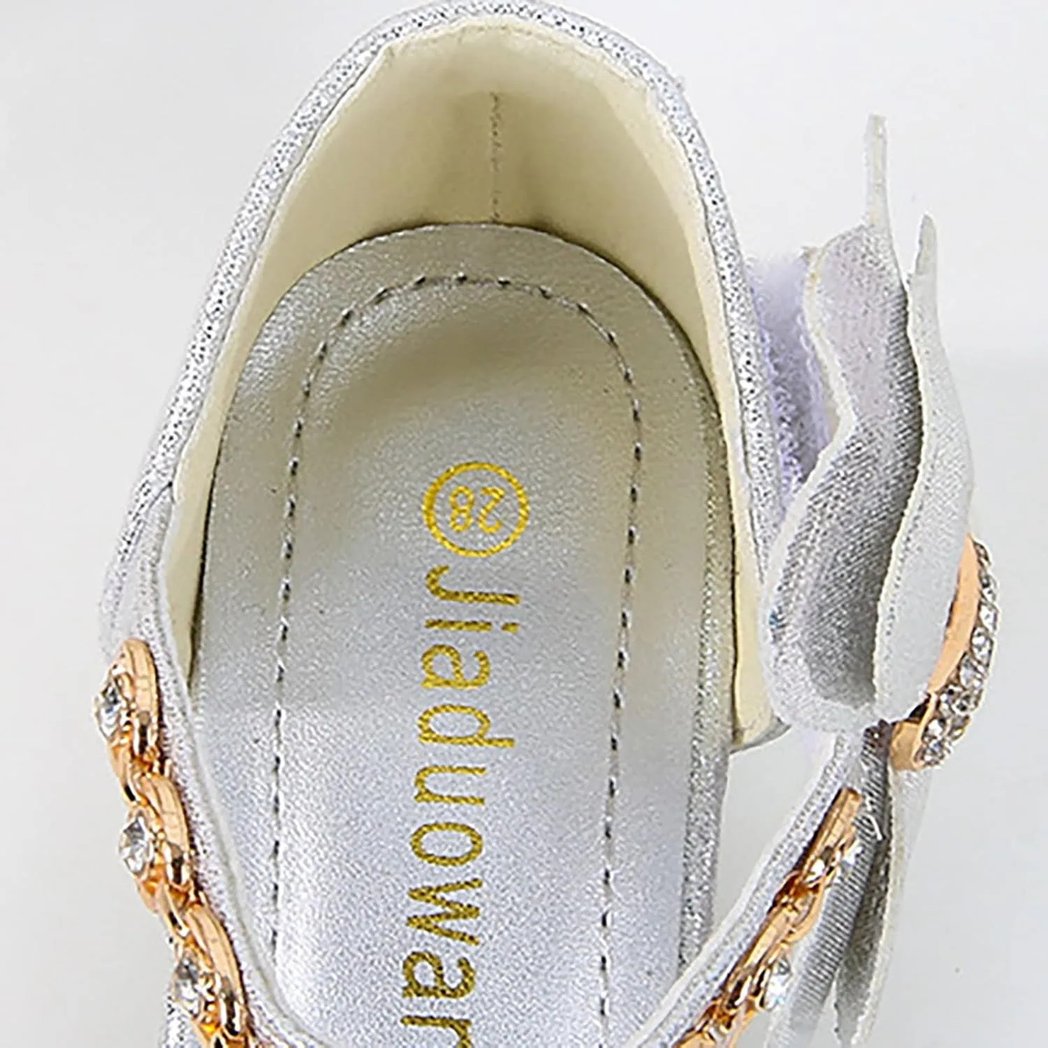 Girls Glitter Dress Shoes Mary Jane Flats Low Heels Flower Girls Bridesmaid Wedding Party Sequins Uniform Sandals