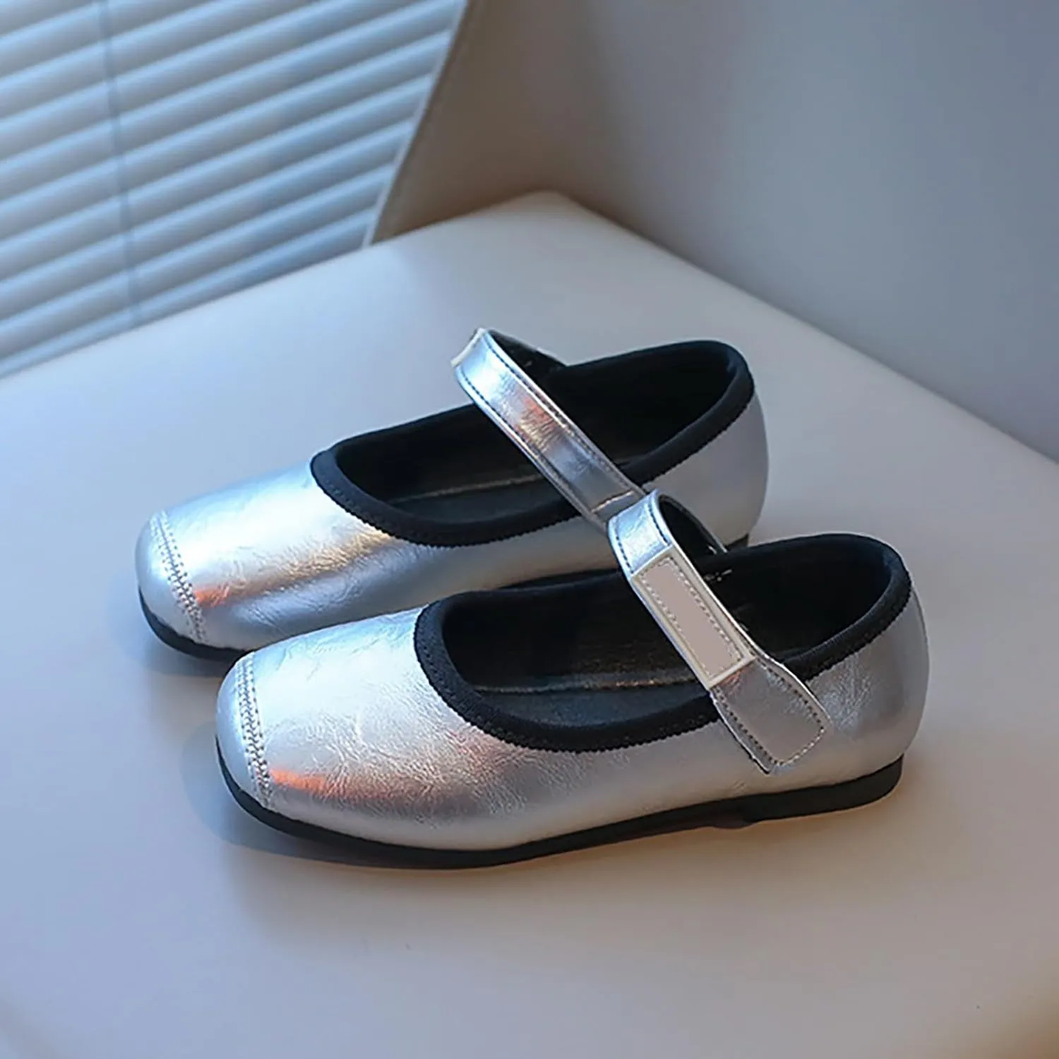 Girls Mary Jane Shoes Toddler Little Girls Dress Shoes Ballet Flats for Wedding Party School Flower Girl Shoes