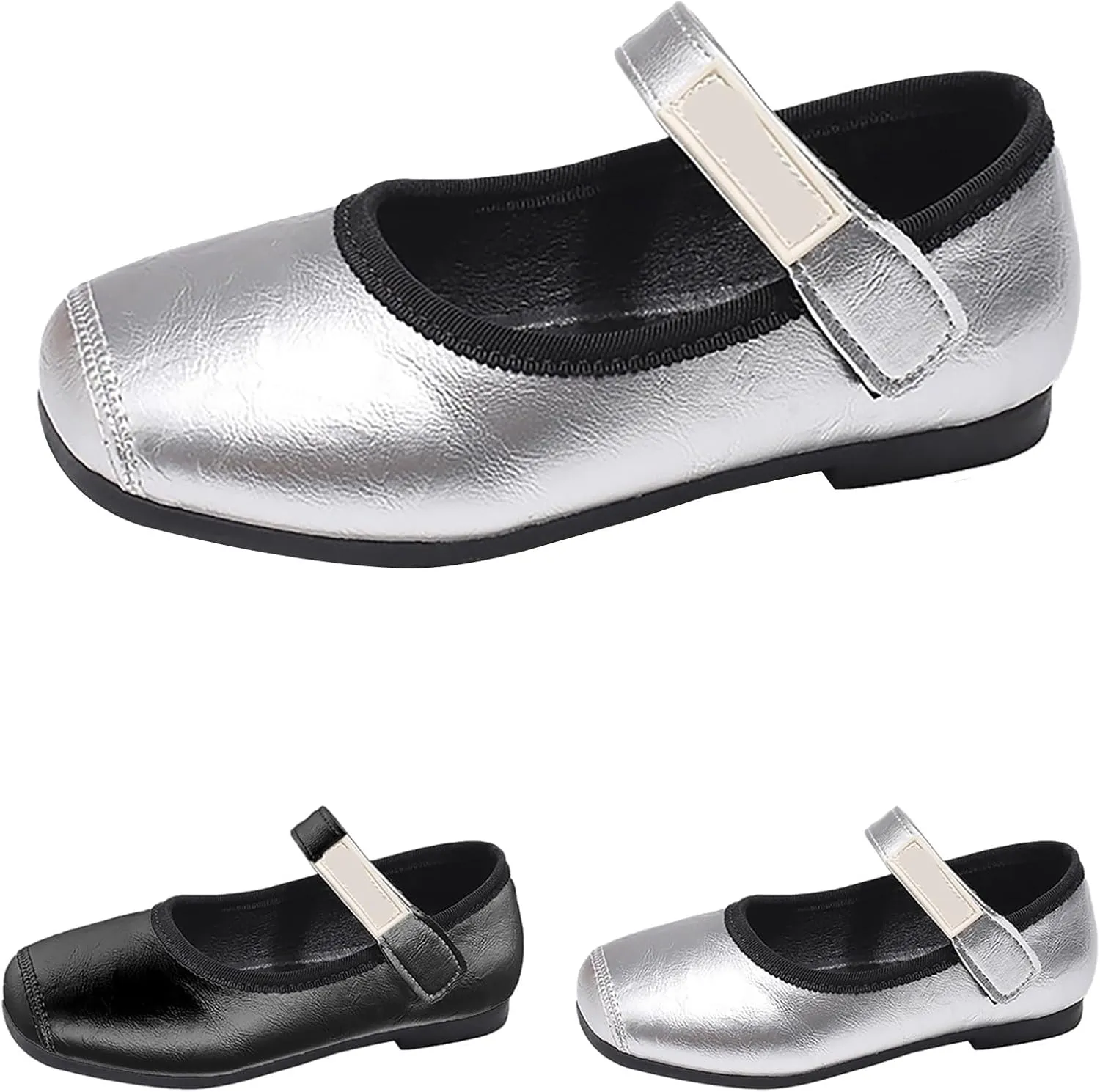 Girls Mary Jane Shoes Toddler Little Girls Dress Shoes Ballet Flats for Wedding Party School Flower Girl Shoes