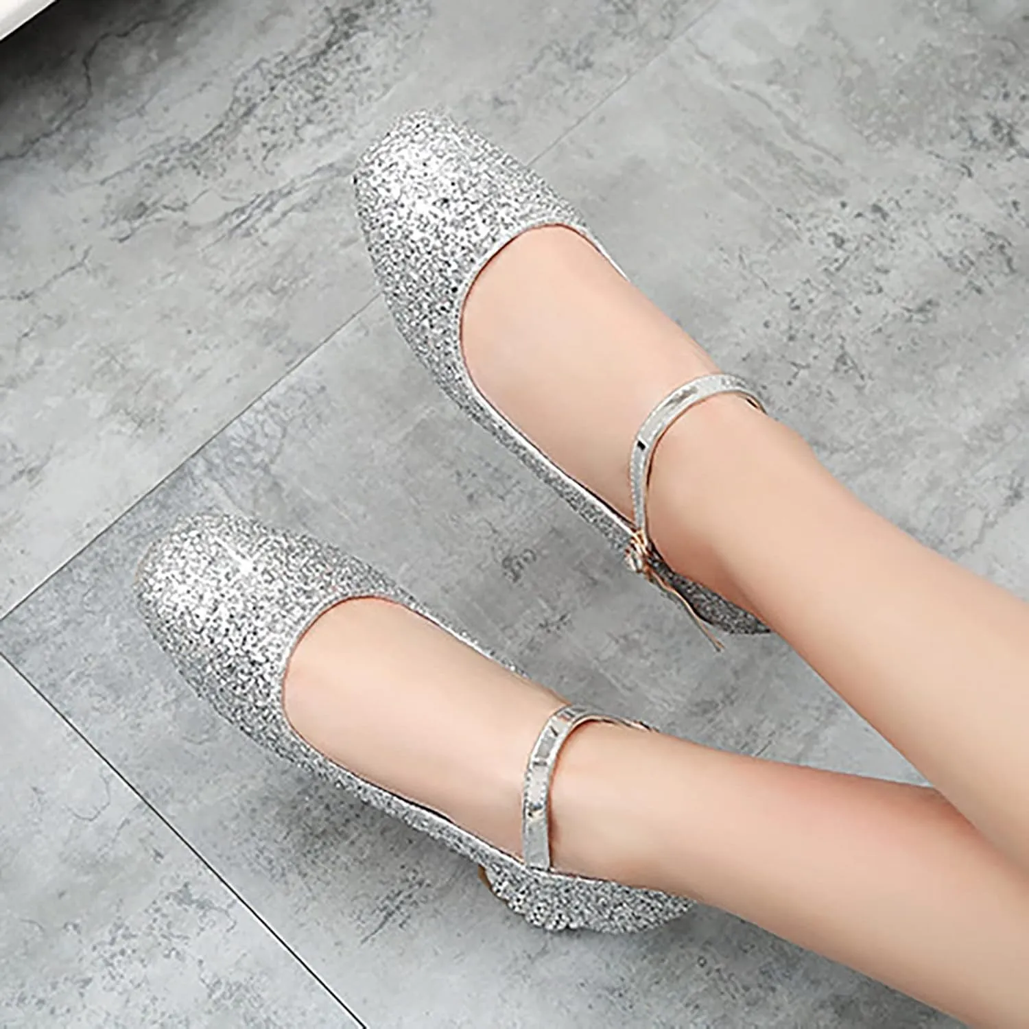 Girls Shoes High Heel Toddler Girls Dress Shoes Sparkle Mary Jane Flower Girls Wedding Birthday Party Prom