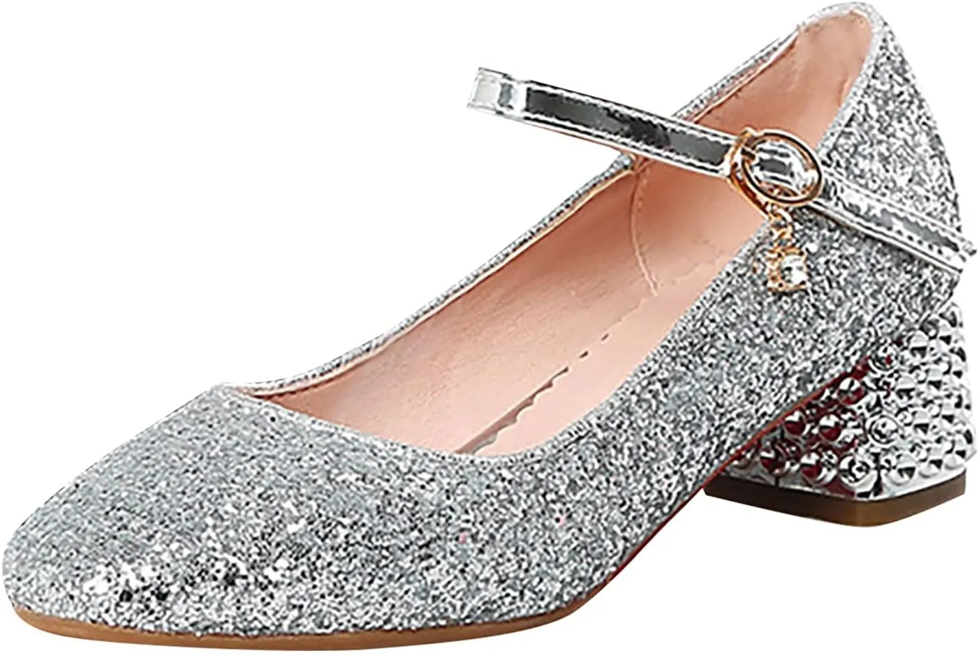 Girls Shoes High Heel Toddler Girls Dress Shoes Sparkle Mary Jane Flower Girls Wedding Birthday Party Prom