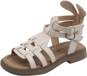 Girls Strapped Sandals Open Toe Fashion Lightweight Beach Shoes 2025 Outdoor Little Girls Soft Sole Flat Sandals