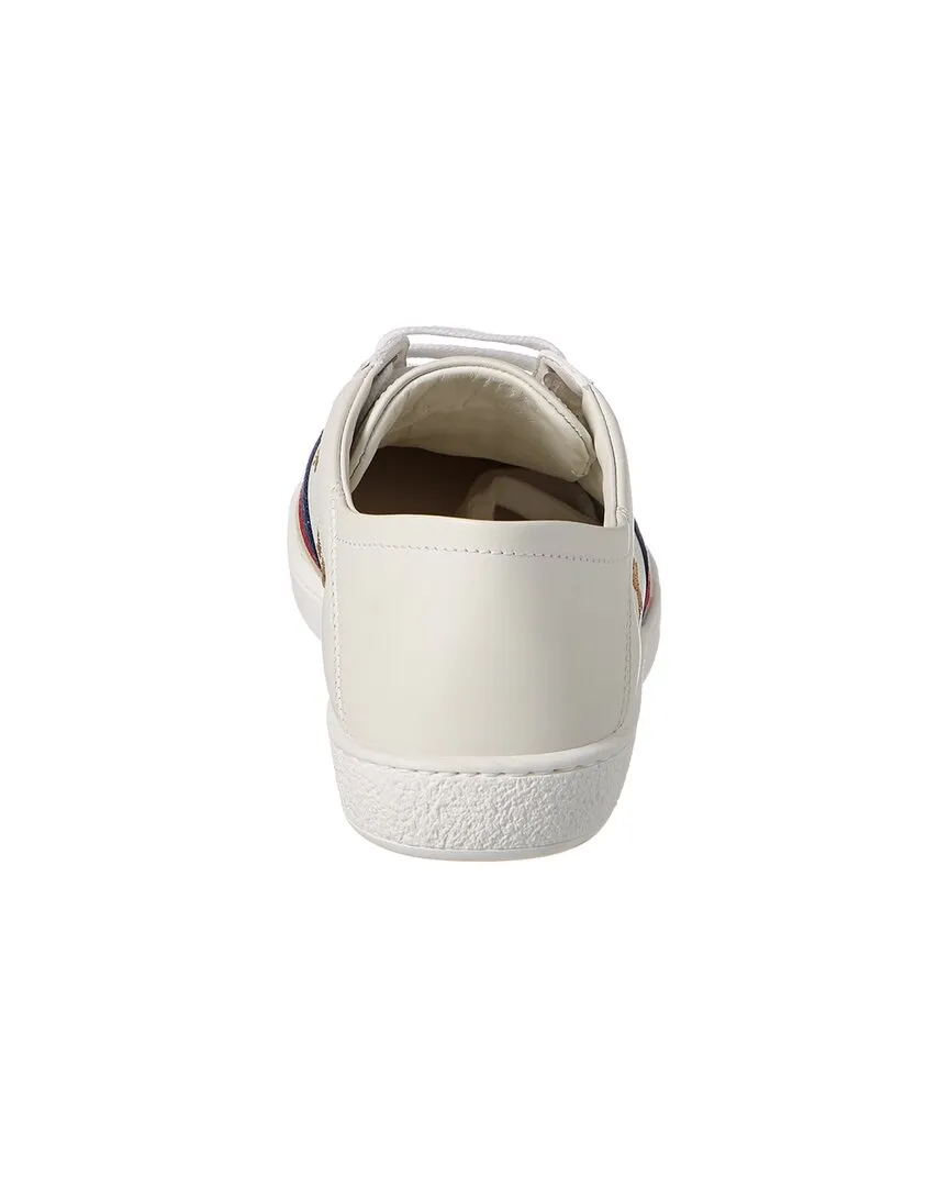 Gucci Bees & Stars Embroidered Leather Sneaker