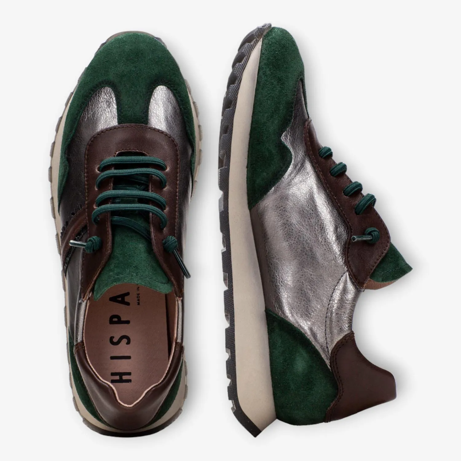 Hispanitas Runner Loira Forest-Pewter-Brown with Bungee Laces