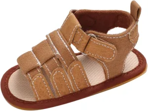 Infant Baby Boys Girls Summer Beach Sandals Non Slip Soft Rubber Sole Toddler Outdoor Open-Toe First Walking Shoes