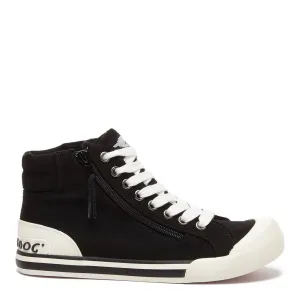 Jazzin Black Canvas High Top Trainers