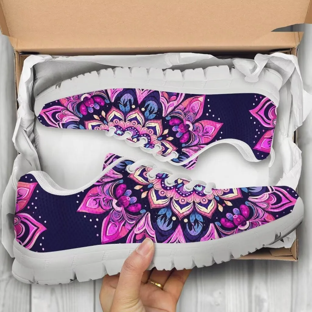 Jeiento Women Trainers Boho Mandala Walking Shoes Fashion Mesh Gym Sports Shoes Sneakers for Women