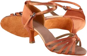 Jonlaki Ballroom Shoes, Soft Satin Latin Shoes, Women Ballroom Dancing Shoes, Social Beginner Practice Performance Shoes Latin Dance Shoes with Wear Ballroom Dance Shoes Women (37)