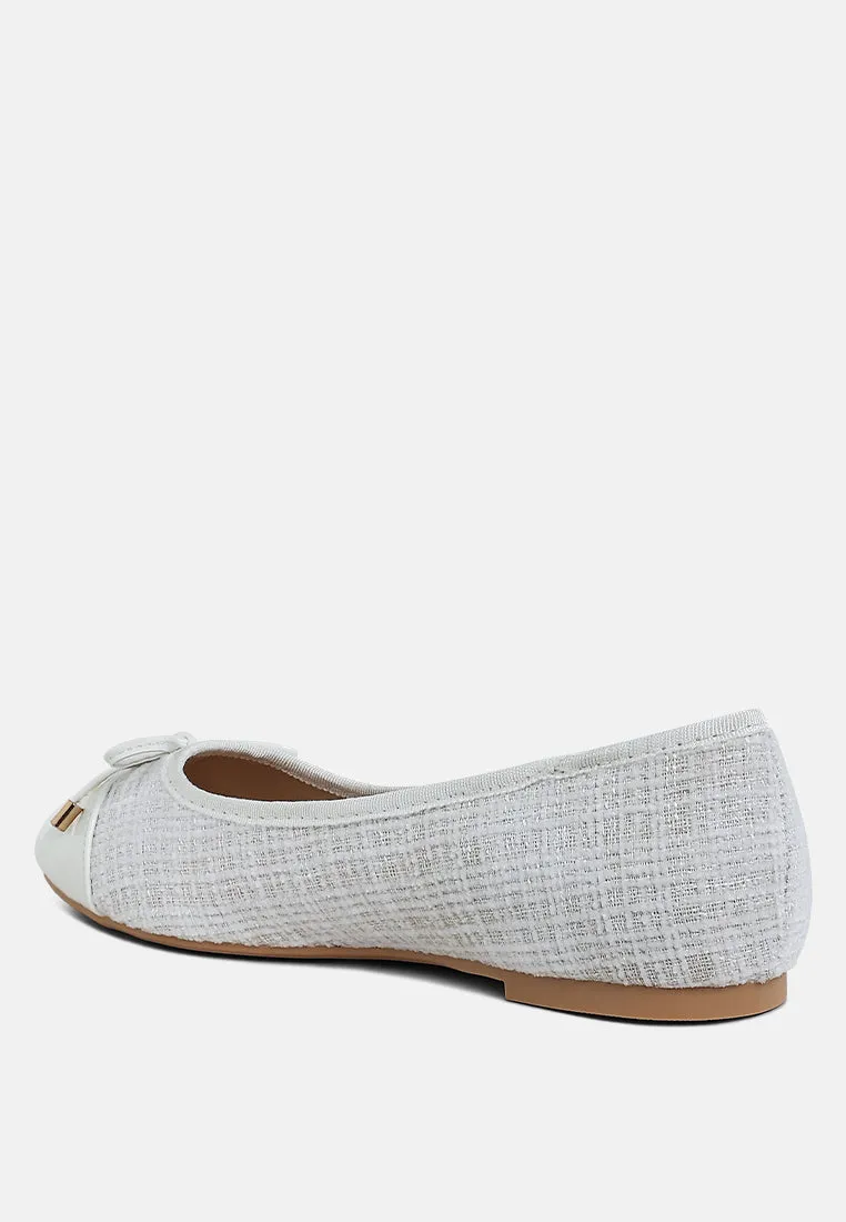 Junpey Plaid Tweed Ballet Flats by London Rag