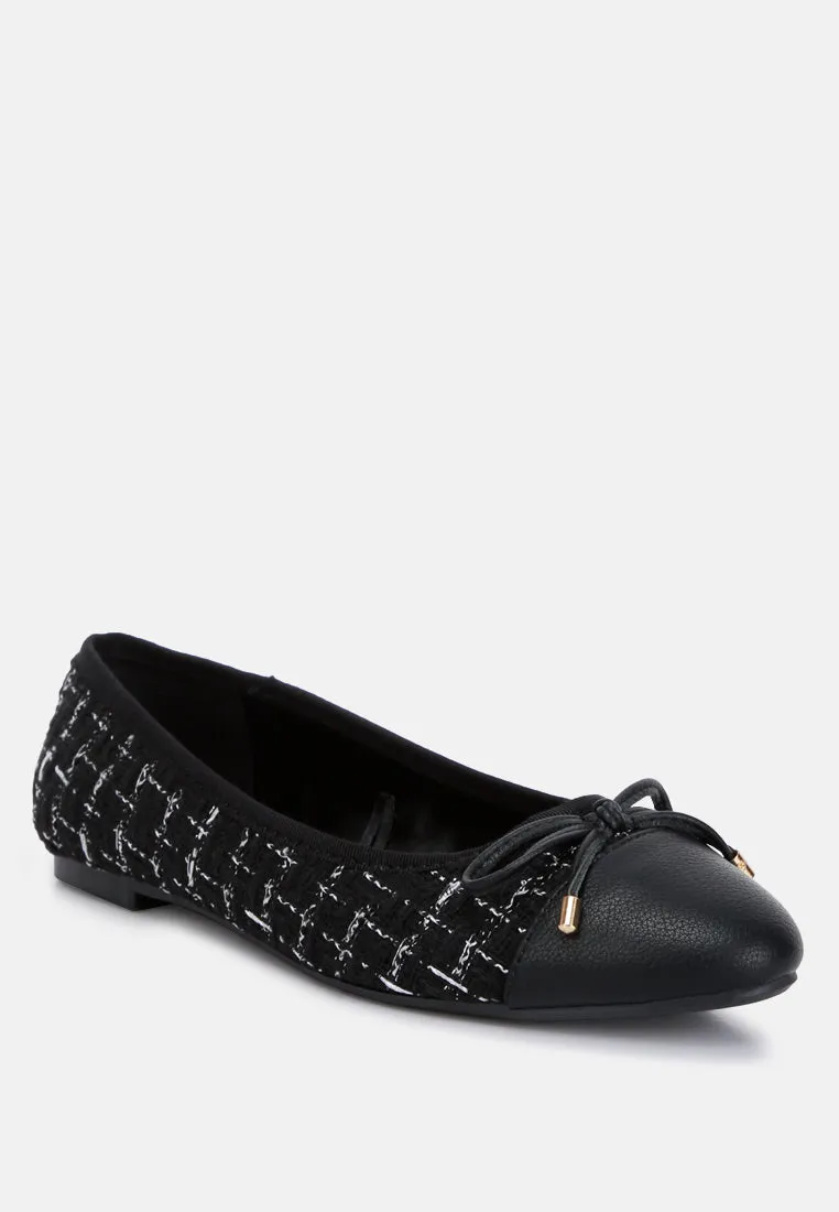 Junpey Plaid Tweed Ballet Flats by London Rag