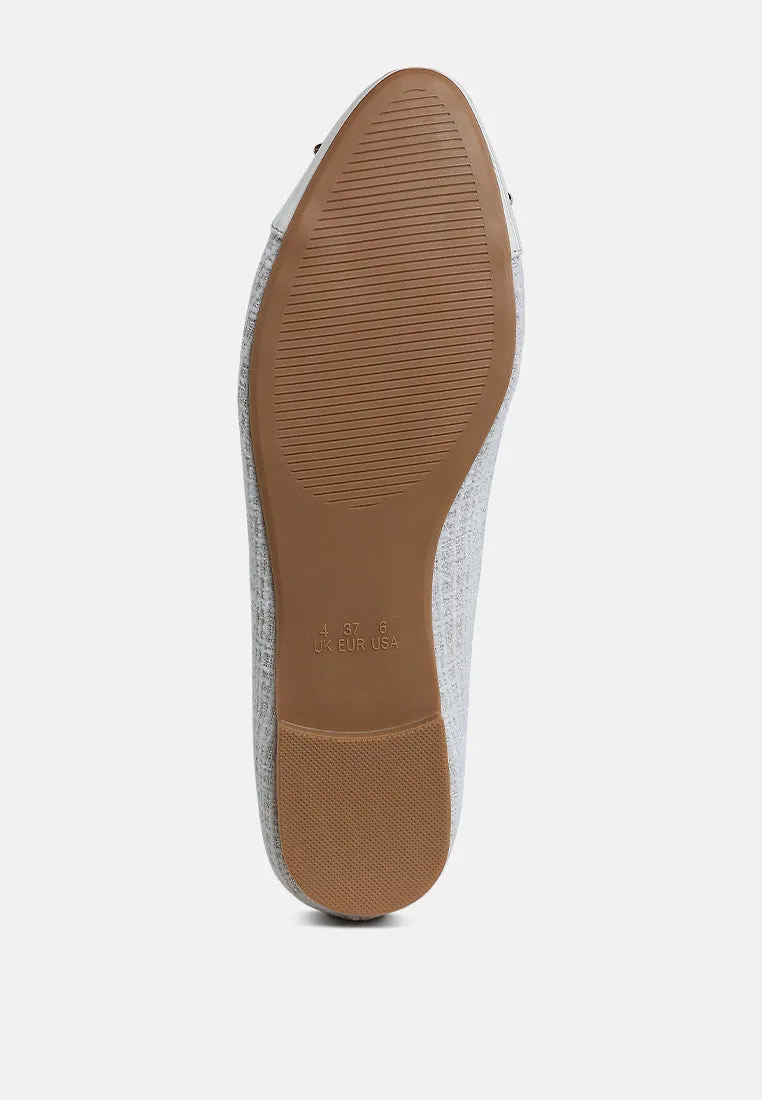 Junpey Plaid Tweed Ballet Flats by London Rag
