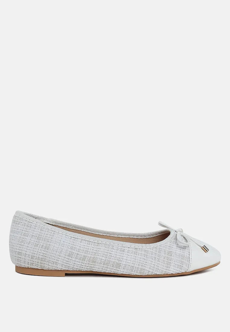 Junpey Plaid Tweed Ballet Flats by London Rag