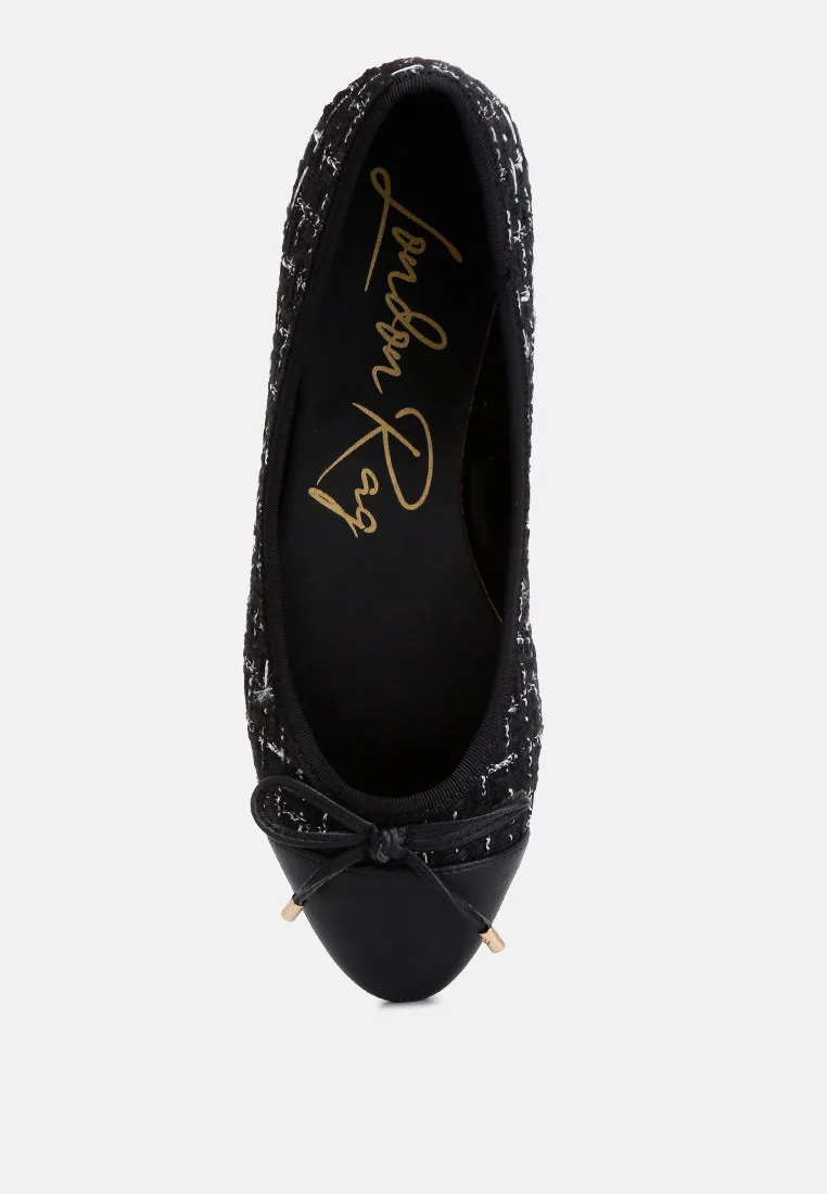 Junpey Plaid Tweed Ballet Flats by London Rag