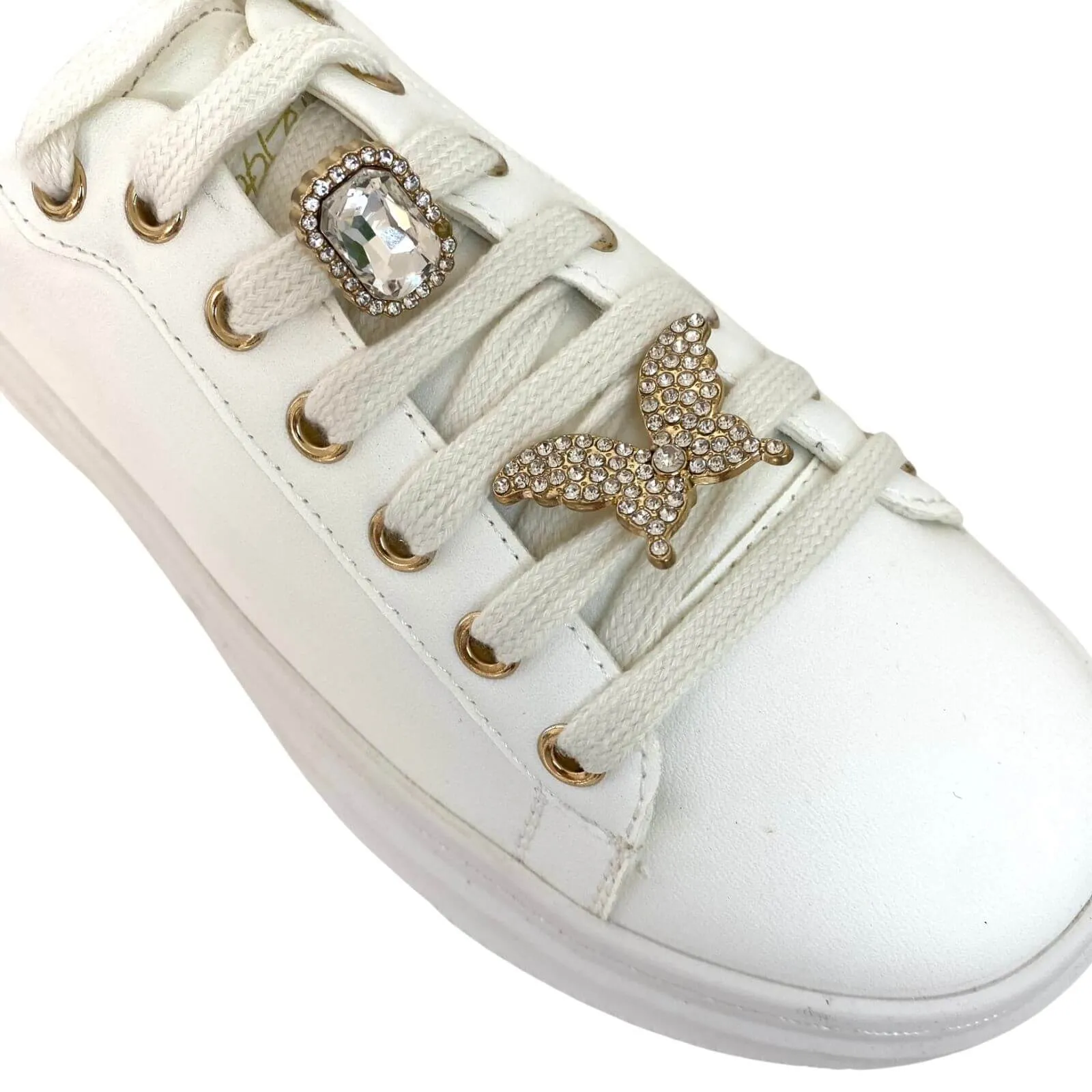 Kate Appleby Demb Classic Brooch Sneakers - White