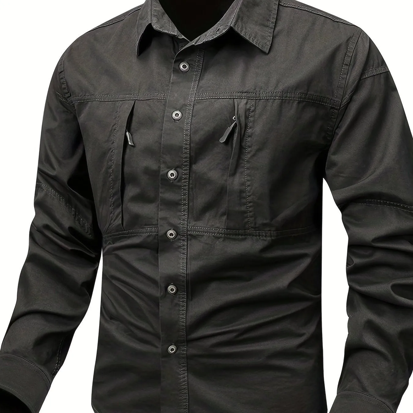 KYRON | Cargo-Style Shirt with Zip Pocket