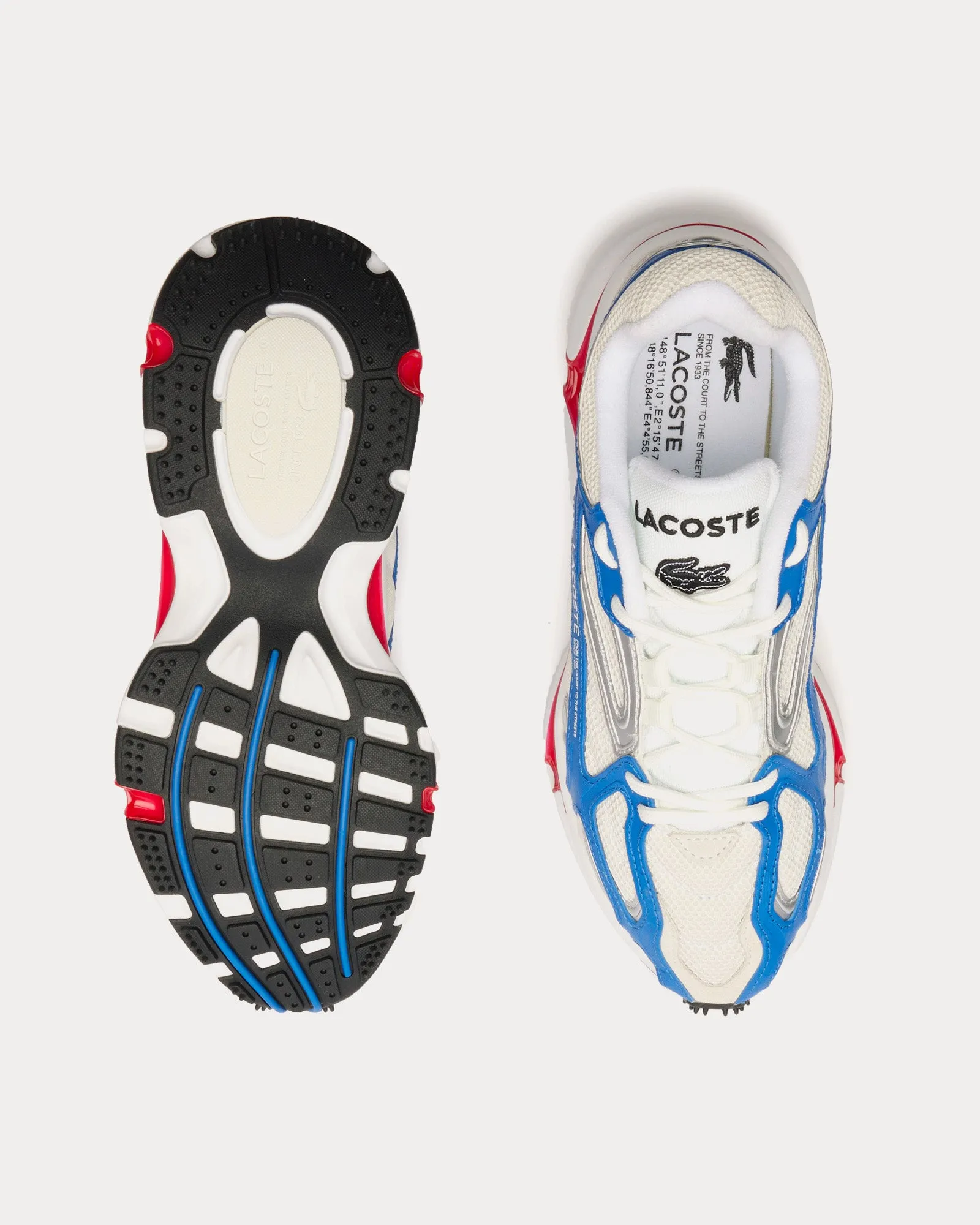 L003 2K24 White / Red / Blue Low Top Sneakers