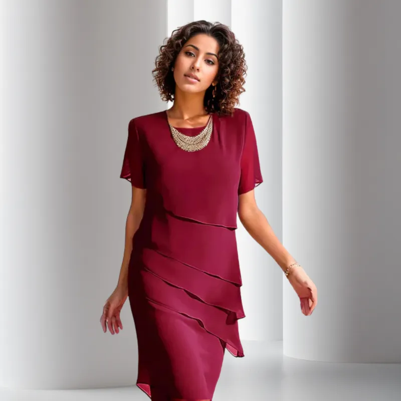 Lea | Layered Chiffon Dress
