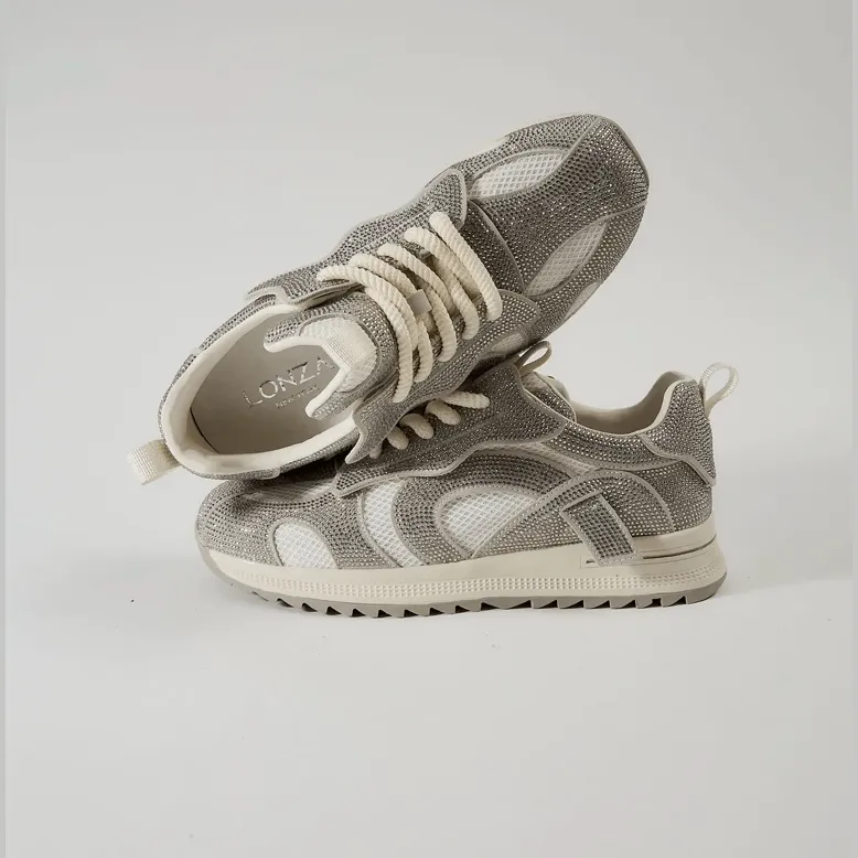 Lonza Leather Carmel Sequins Sneakers
