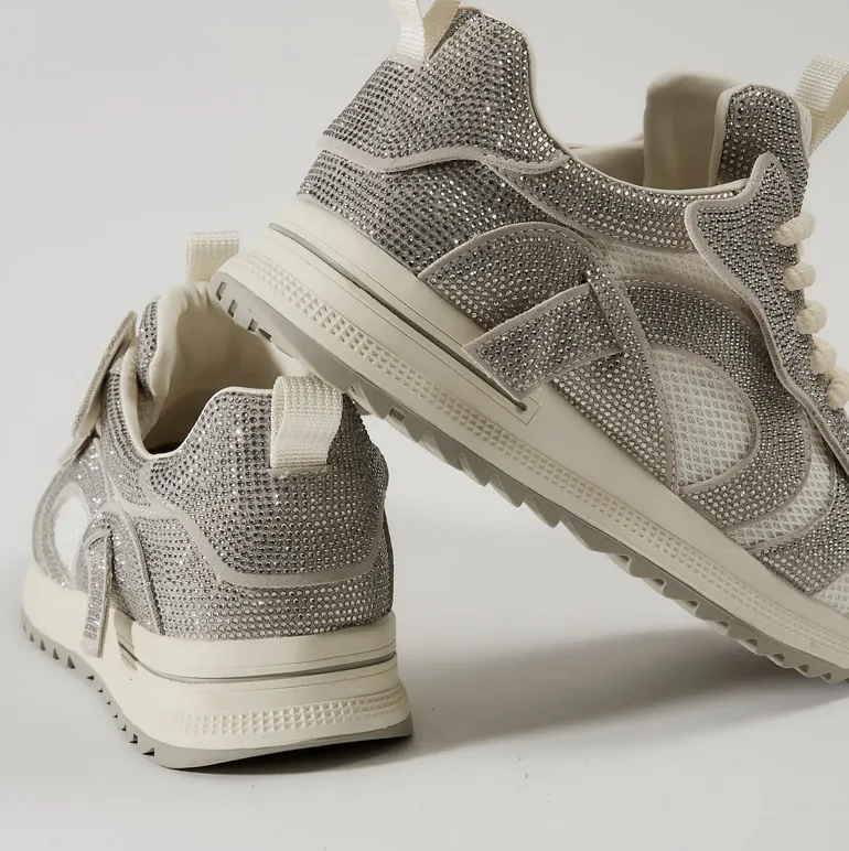 Lonza Leather Carmel Sequins Sneakers
