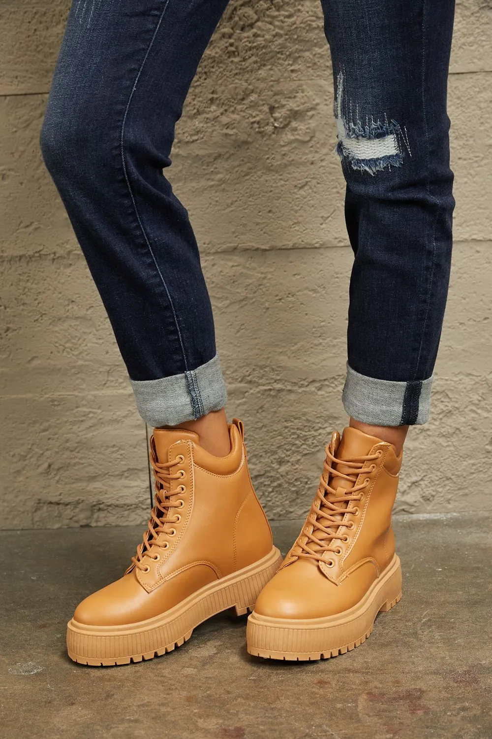 Making Moves Platform Combat Boots