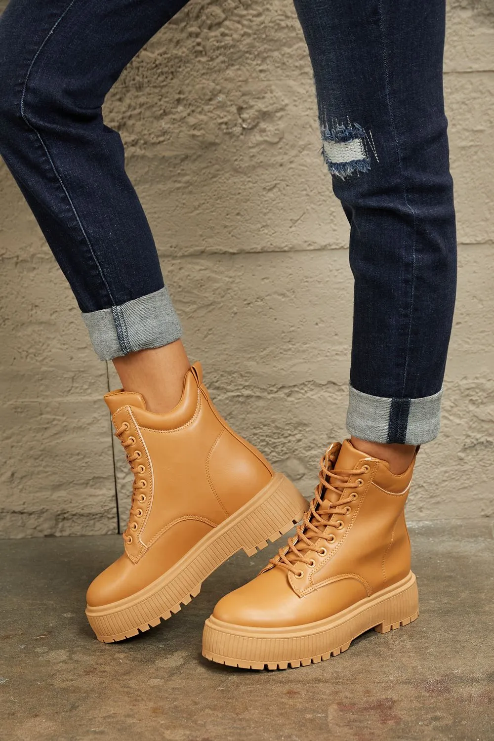 Making Moves Platform Combat Boots