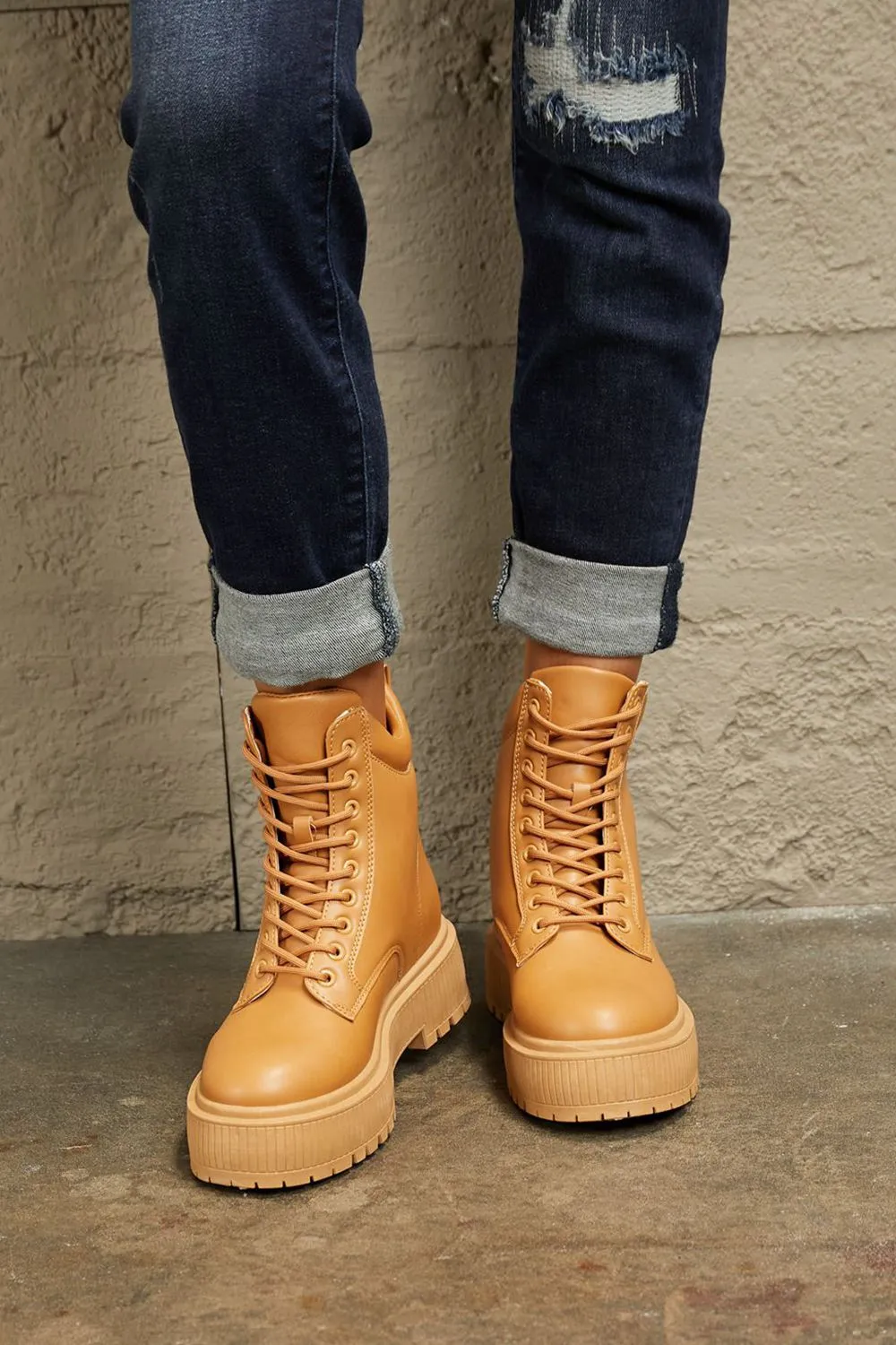 Making Moves Platform Combat Boots