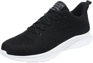 Men's Lightweight Sneakers Fashion Summer Mesh Breathable Sneakers Comfortable Lace Up Hiking Shoes for Men